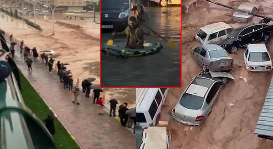 Şanlıurfa ve Adıyaman'ı sel vurdu