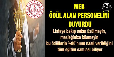 MEB Ödül Alanlar Listesi