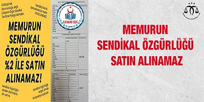 Memurun Sendikal Özgürlüğü Satın Alınamaz