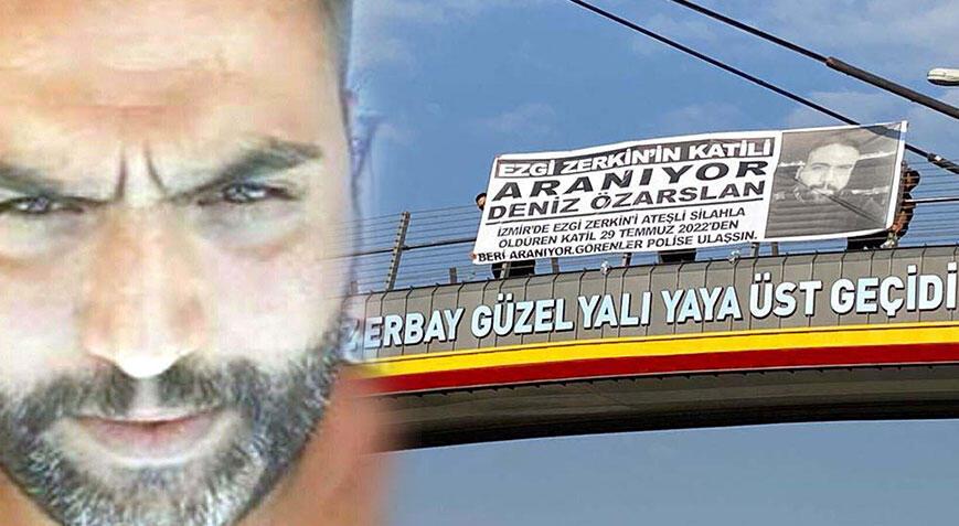 Ezgi'nin katilini bulmak için üst geçide pankart açtılar