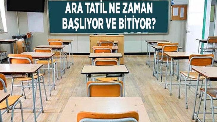 Okullarda ilk ara tatil ne zaman başlıyor ve bitiyor?