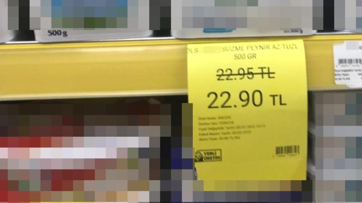 Zincir marketteki indirim etiketi gündem oldu