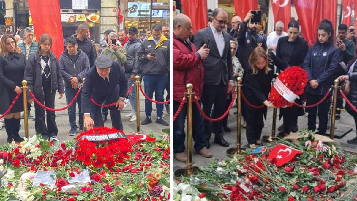 Başkonsoloslar terör saldırısının yapıldığı alana çelenk bıraktı