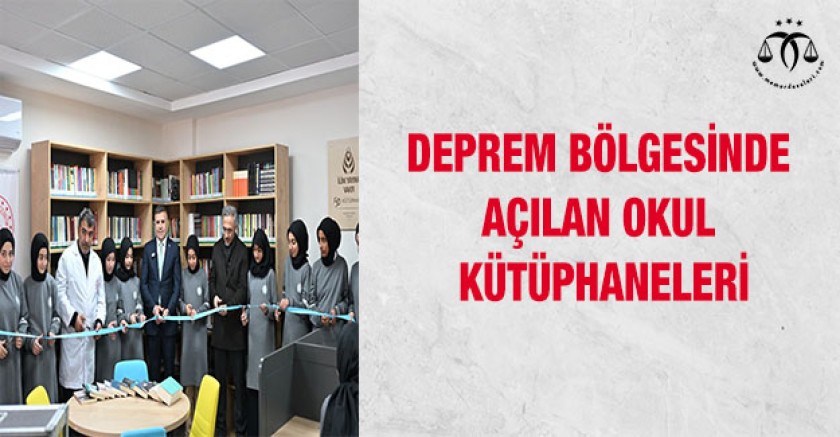 Deprem Bölgesinde Açılan Okul Kütüphaneleri
