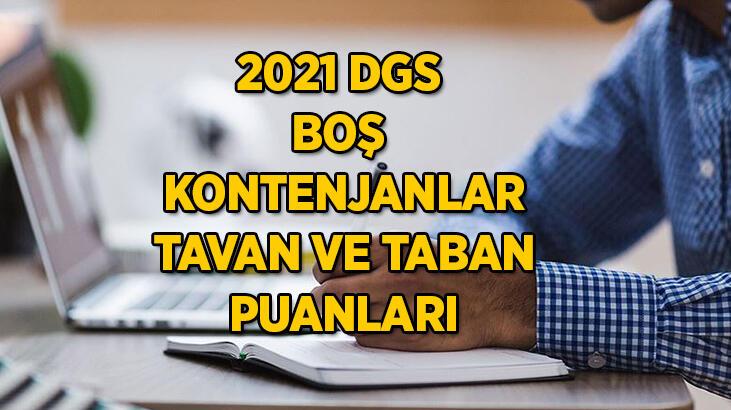 DGS tavan puanları ve boş kontenjanlar