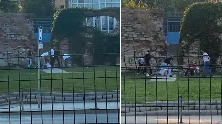 Fatih'te sahil yolunda silahlı sopalı kavga : 6 yaralı