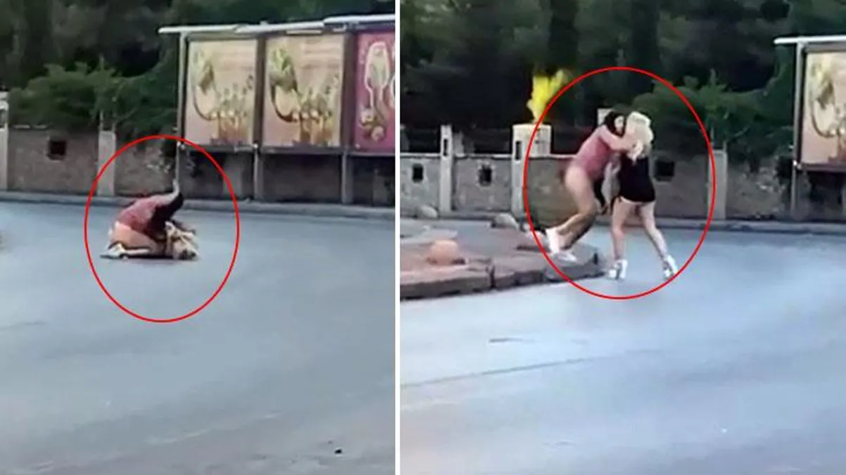 İki kadın kavga etti! Üstlerinin açılmasına bile aldırış etmediler