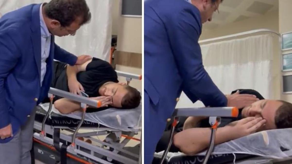 İmamoğlu, kaza sonrası hastanedeki yaralıları ziyaret etti: Beni tanıdın mı bir tanem?