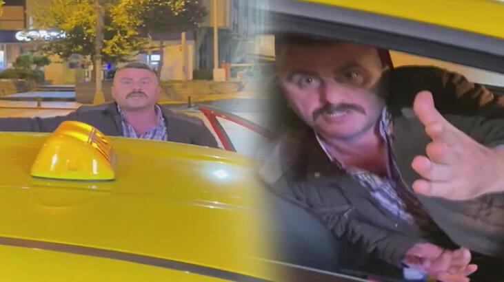 İstanbul’da şoke eden görüntüler! Taksiciden 'kafana sıkarım' tehdidi