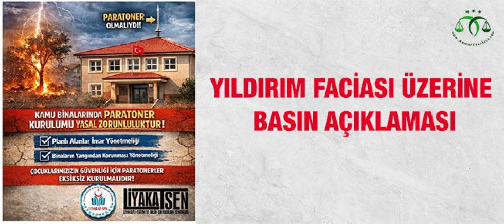 Yıldırım Faciası Üzerine Basın Açıklaması