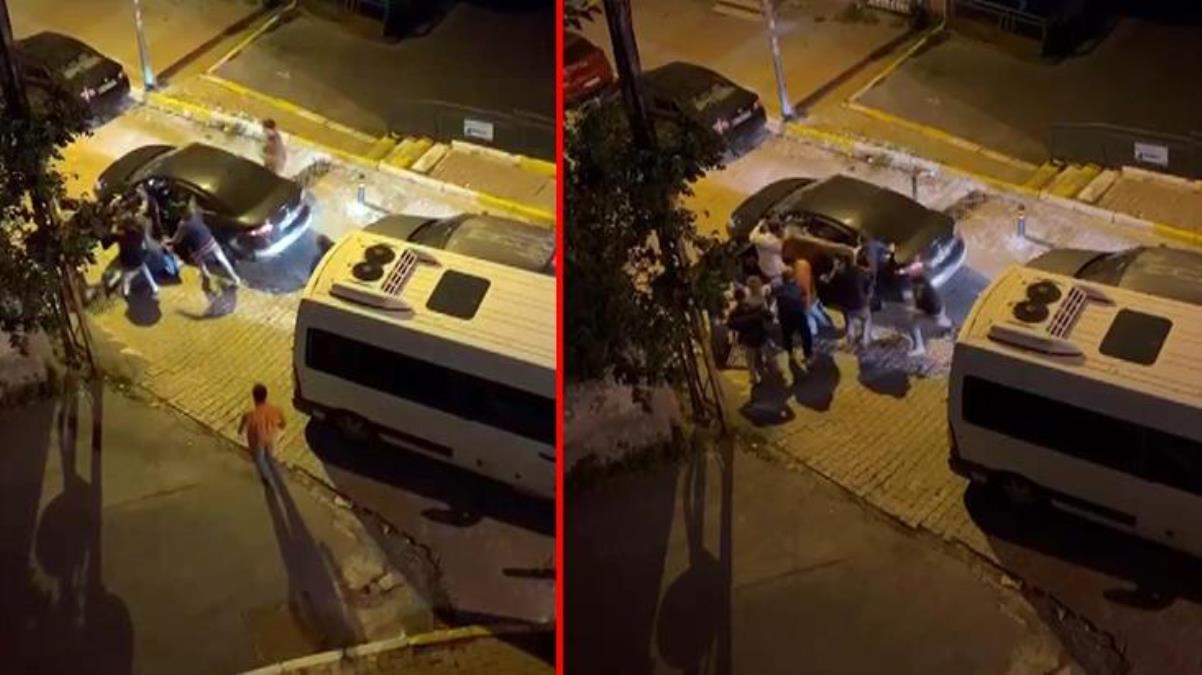 Minibüsten inen 7 kişi, tartıştıkları şahsı karısının yanında öldüresiye dövdü