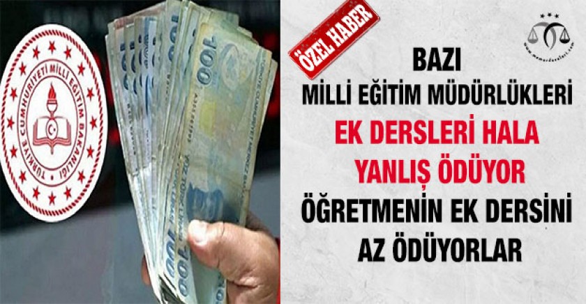 Öğretmenin Ek Dersini Eksik Ödüyorlar