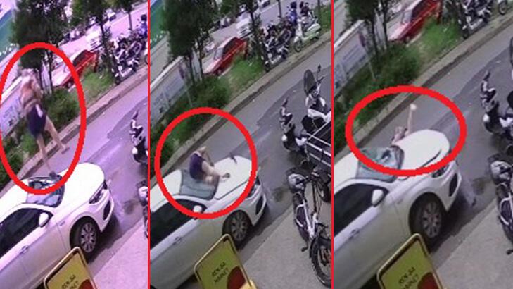 Ordu’da dehşet! 4'üncü kattan otomobilin üzerine düştü