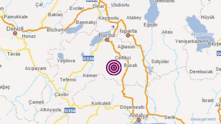 Burdur'da 4.2 şiddetinde deprem
