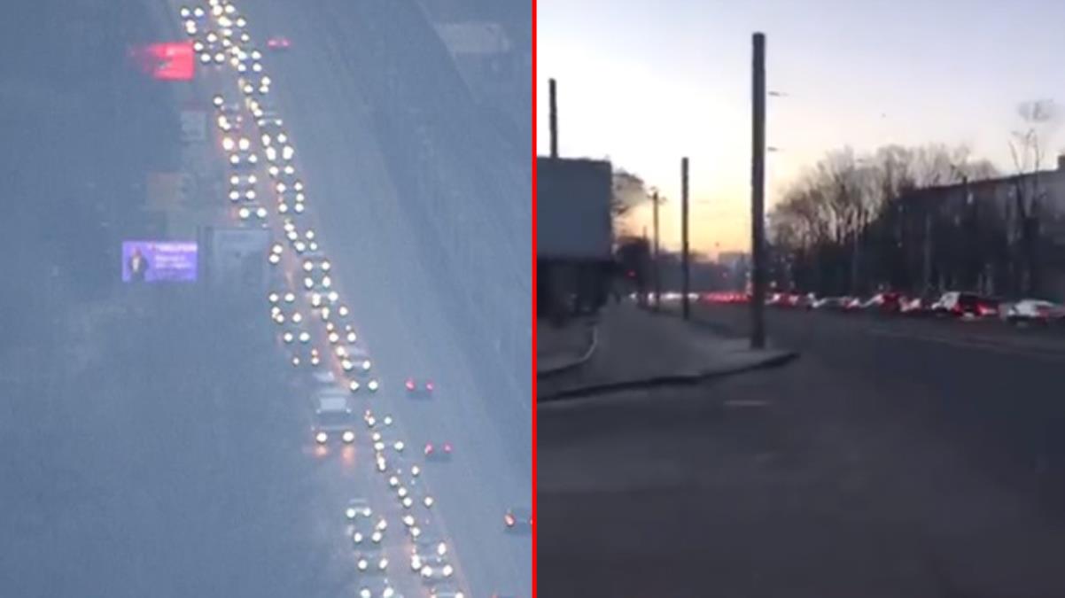 Görüntüler Ukrayna'nın başkenti Kiev'den