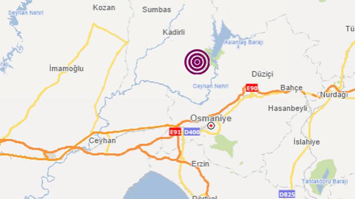 Osmaniye'de saat 05.03'te deprem