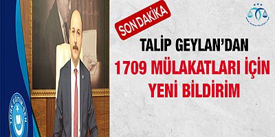 1709 Şube Müdürlüğü Mülakatı Bildirimi