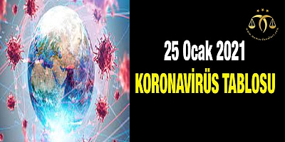 25 Ocak günü koronavirüs tablosu