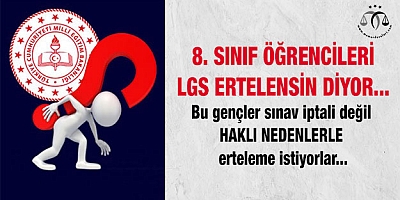 8. Sınıf Öğrencileri LGS Ertelensin Diyor