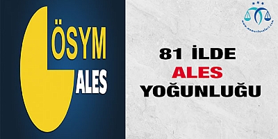 81 ilde ALES yoğunluğu