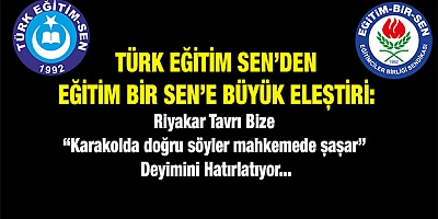 Eğitim Bir Sen'e Eleştiri