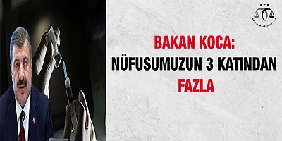 Bakan Koca: Nüfusumuzun 3 katından fazla
