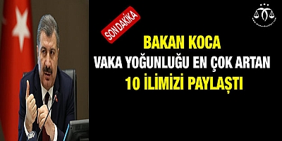 Bakan Koca vaka yoğunluğu en çok artan 10 ilimizi paylaştı
