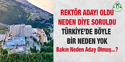 Bakın Neden Rektör Adayı Olmuş