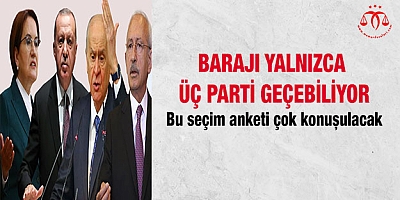 Barajı yalnızca üç parti geçebiliyor