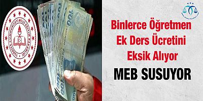 Binlerce Öğretmen Ek Ders Ücretini Eksik Alıyor