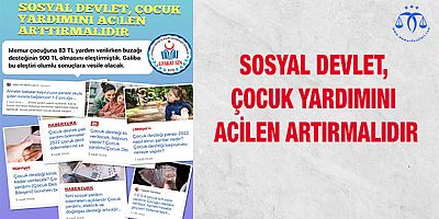 Çocuk Yardımı Artırılmalıdır