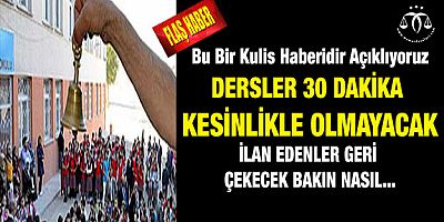 Dersler 30 Dakika Olmayacak