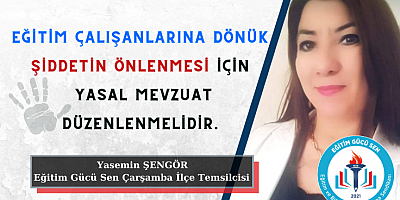 Eğitim Çalışanlarına Dönük Şiddetin Önlenmesi İçin Yasal Mevzuat Düzenlenmeli