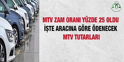 İşte aracına göre ödenecek MTV tutarları