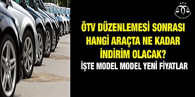 İşte model model yeni fiyatlar