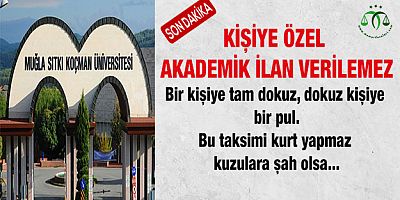 Kişiye özel akademik ilan verilemez
