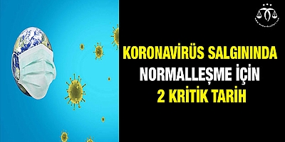 Koronavirüs salgınında normalleşme için 2 kritik tarih