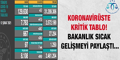Koronavirüste kritik tablo! Bakanlık sıcak gelişmeyi paylaştı