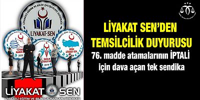 Liyakat Sen'den Duyuru