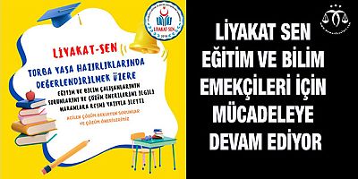 Liyakat Sen'den Sorunlara Çözüm Önerileri