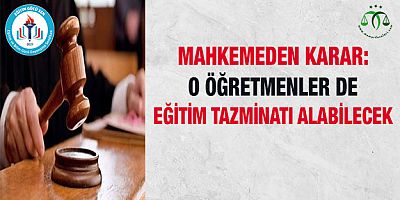 Mahkemeden Öğretmenlerle İlgili Karar