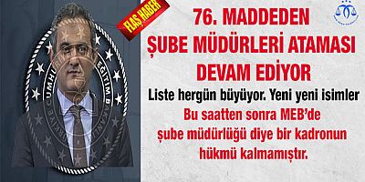 Mahmut Özer Tüm Öğretmenleri Şube Müdürü Yapmalı