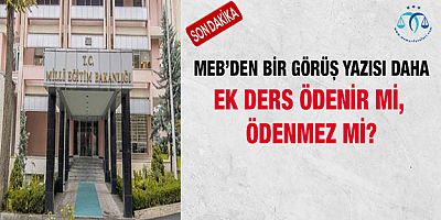 MEB'den Bir Görüş Yazısı Daha