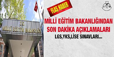 MEB'den Son Dakika Açıklamalar