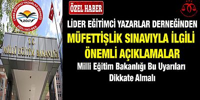 MEB Müfettişlik Sınavı