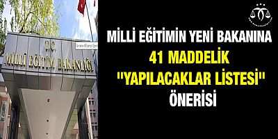 Milli Eğitimin Yeni Bakanına Öneriler