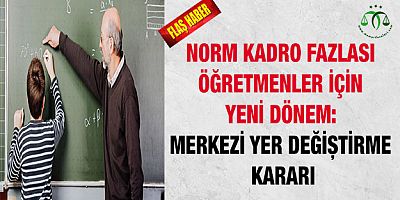 Norm Kadro Fazlası Öğretmenler İçin Yeni Dönem