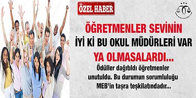 Ödül Dağıtımında Öğretmenler Unutuldu