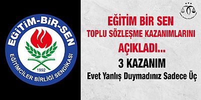 Öğretmene Sadece 3 Kazanım