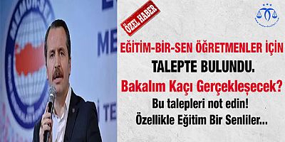Öğretmenler Bu Talepleri Takip Etmeli